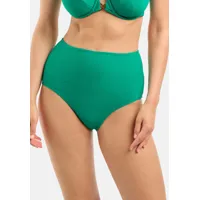 culotte de bain haute glamourous textured vert tropical 